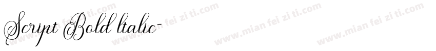 Script Bold ltalic字体转换
